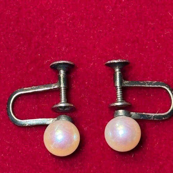 Mikimoto Cream Pearl Screw-Back Earrings - Picture 4 of 13